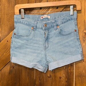 Levi's Youth Girl’s Denim Short  Adjustable Waistband Stretch Size: 14